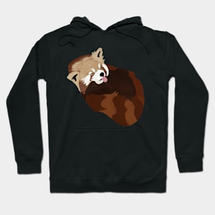 Red Panda Sleeping with Tongue Out Hoodie